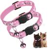 Collar de dibujos animados de gato pez lindo de 1 cm de venta caliente transfronteriza con campana collar antipérdida decoración de collar con hebilla para gato