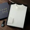 Suéter de cachemira amigable con la piel para hombres de mediana edad y jóvenes, cuello semialto, listo para usar, tejido sin costuras, capa base casual de alta gama