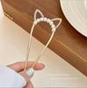 Elegante strass pérola hairpin estilo antigo borla de volta cabeça updo hairpin cabeça decoração Net Red U-shaped hairpin modelador de cabelo