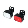 Conjunto de Luzes Dianteira e Traseira para Bicicleta Transfronteiriço 10 LEDs Alta Luminosidade Recarregável Bicicleta de Estrada Liberação Rápida Luz de Aviso para Ciclismo