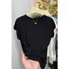 Blusa Juvenil Elegante Nueva de Verano 2025 con Mangas Acampanadas, Camiseta Base Suave Versátil de Cuello Redondo Ajustada para Mujer
