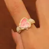 Aliexpress Venta Caliente Transfronteriza Cobre Chapado en Oro Reloj de Gama Alta Manecilla Anillo Abierto Personalizado Nicho Anillo de Reloj de Oro