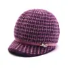 Gorro de punto de otoño e invierno para madre de mediana edad y anciana, cálido para mujer, con felpa adicional, protección contra el frío, gorro de lana para señora mayor, gorro de algodón con protección para las orejas de la abuela