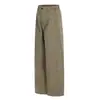 Calça de Trabalho Rumei Estilo Retrô Americano Patchwork Desconstruído Lavada para Homens, Primavera High Street Solta de Perna Larga Comprimento Total