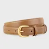 Cinturón Simple Estilo Coreano Retro Versátil Accesorio de Moda Cinturón de Cuero de Vaca Tacto de Alta Gama Cinturón para Jeans En Stock