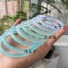 Pulsera de Calcedonia Aguamarina de 6 mm para Mujer Azul Cielo Glaciar Azul Cielo Fino Congelado Fino Redondo Pulsera de Ágata