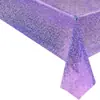 Amazon Transfronterizo Morado Claro Holográfico Brillante Plástico Láser Mantel Desechable Fiesta de Cumpleaños Boda Decoración Mantel