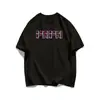 Camiseta Versátil Diaria de Algodón Puro de Manga Corta con Diseño de Nicho Retro Americano para Mujer, Tops Holgados para Parejas para el Verano