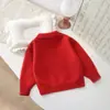 Ropa de Punto para Niños Año del Caballo Año Animal Ropa de Punto Roja 2026 Otoño e Invierno Nueva Ropa para Niños Ropa Festiva de Felicitaciones de Año Nuevo