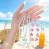 Cadena para Teléfono Móvil de Perlas de Imitación Estilo Nuevo de Verano con Elementos Marinos, Cordón Hecho a Mano con Cuentas, Llavero para Bolso, Colgante Universal