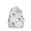 Mochila estrellada para niñas, estilo Ins, nicho, ligera, bolsa de doble hombro, gran capacidad, para estudiantes de secundaria, preparatoria, universidad, escuela, mochila para ir al trabajo