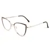 Gafas Fotocromáticas Antiluz Azul Estilo Ojo de Gato de Moda para Mujer, Metálicas Transfronterizas Europeas y Americanas Tendencia, Se Pueden Adaptar con Lentes Graduados o Lentes Neutros