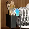 Escurridor de platos para gabinete de cocina para platos en capas Gabinete pequeño Escurridor empotrado Almacenamiento debajo del fregadero Escurridor de platos de una sola capa