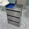 Gabinete de Herramientas para Barbería, Carrito de Herramientas para Salón de Peluquería, Gabinete para Cortar el Cabello de Peluquería, Estante de Almacenamiento, Gabinete con Espejo de Acero Inoxidable