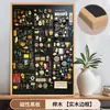 Tablero de exhibición con imanes para refrigerador, pared magnética para maquillaje, tablero de mensajes retro, pizarra, tablero de decoración para café, panadería, tienda de conveniencia
