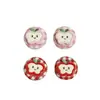 Nuevos Adornos de Botones de Tela a Cuadros de Manzana con Cara Sonriente Accesorios DIY Pegamento de Crema Funda de Teléfono Accesorios para el Cabello Decoración para Crocs