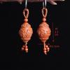 Llavero de madera de durazno guanyin buda calabaza tetera