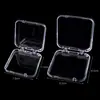 Caja de Almacenamiento Transparente de Plástico con Tapa abatible Grande y Pequeña, a Prueba de Polvo y Humedad, Caja de Plástico para Acabados, Joyero, Caja para Joyería de Cuentas