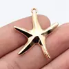 35X32Mm 2.4g Cor Dourada Kc Comércio Exterior DIY Pingente de Liga de Zinco Pingente de Estrela do Mar