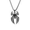 Colar Aranha Homem-Aranha de Terror Cinematográfico e Televisivo Transfronteiriço Europeu e Americano Acessórios de Joias em Aço Inoxidável
