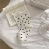 Calcetines de Estilo Nuevo para Primavera y Otoño para Mujer, Calcetines Lisos Ultra-Delgados de Media Pantorrilla, Calcetines Absorbentes de Sudor, Calcetines Holgados Transpirables con Lazo para Niñas