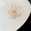 Anillo Abierto Plegado Arrugado Estilo Metalico Transfronterizo Europeo y Americano Lujo Ligero Gama Alta Joyería de Diseño Nicho para Mujeres
