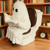 Artesanato Criativo de Resina Transfronteiriço Decoração de Halloween Leitura no Banheiro Fantasminha Fofo Desenho Animado Criativo Decoração de Mesa