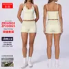 Camiseta de tirantes deportiva casual, imitación de dos piezas, para yoga, nuevo modelo transfronterizo, control de abdomen y levantamiento de glúteos, conjunto de dos piezas para correr y fitness
