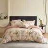 Sábana de cama de cuatro piezas con acolchado activo de cerámica de algodón y lijado ecológico, venta al por mayor de fábrica