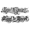 Tatuagem Adesiva Artística de Palavras Inglesas Góticas com Motivos de Ervas para Homens e Mulheres Tatuagem de Braço Impermeável de Longa Duração Adesivos de Alta Qualidade Não Refletivos