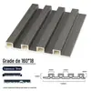 Vendas Diretas Transfronteiriças de Painéis de Grelha Personalizados de Fibra de Bambu, Painéis de Parede WPC, Painéis de Parede de Fundo para Projetos de Hotel à Prova d'Água e de Umidade