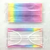 Máscara Marca Chao Adulto Descartável Estampada Tecido Spunlaced Três Camadas Tecido Meltblown Xadrez Comércio Exterior Transfronteiriço Atacado