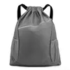 Bolsa con Cordón Logo Deporte Exterior Fitness Mochila Impermeable Playa Separación Seco-Húmedo Bolsa de Almacenamiento para Traje de Baño