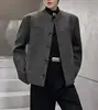 Nueva chaqueta de traje negra de gran tamaño estilo chino para hombre, adecuada para primavera y otoño, con un diseño sofisticado y elegante, un corte relajado y un aspecto único y discreto.