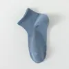 Meias Sociais Masculinas Zhuji, Estilo Verão Fino, Meias de Algodão Puro de Ângulo Reto, Absorventes de Suor Masculinas, Resistentes a Odores, Meias Cano Baixo com Malha e Sola de Massagem