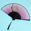 Abanico Sonrisa Estilo Antiguo Abanico Área Escénica Abanico Estilo Antiguo para Mujer Puede Emitir Facturas Abanico Plegable Accesorios Hanfu Abanico Plegable Estilo Chino