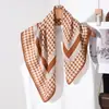 Bufanda Cuadrada de Lujo con Patrón de Espiga para Mujer, Bufanda de Seda Suave y Amigable con la Piel, Adecuada para Todas las Estaciones, Bufanda Decorativa Sencilla y Elegante para el Cuello y Chal