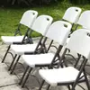 Fábrica de Origen Durable HDPE Moldeo por Soplado Silla Blanca Plástico Plegable Respaldo Plegable Silla para Puesto Exterior Centro Comercial
