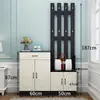 Zapatero para Puerta de Entrada con Perchero Integrado de Pie para Sala de Estar, Vestíbulo de Casa, Estantería de Almacenamiento para Puerta, Ropa y Sombreros