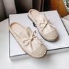 G33-1 Zapatillas de Media Caña Baotou para Mujer Verano Ropa Exterior 2025 Nuevo Estilo Mocasines Perezosos Slip-On Zapatos de Pescador Talla Grande
