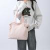 Bolso de hombro grande para mujer Nuevo Bolso de mano para estudiante de clase de gran capacidad de Moda Bolso de mano simple de color sólido al por mayor