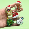 Decoración de Zapato de Madera Navideño Transfronterizo Luz LED de Tres Colores Intermitente Dijes para Zapatos Hebillas para Zapatos Accesorios para Pantuflas de Jardín