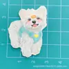 Peluche Lindo de Cachorro de Dibujos Animados Parche Acrílico Accesorios para Pasadores DIY Joyería Hecha a Mano Insignia Imán para Refrigerador Venta al por Mayor