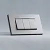 Interruptor de Tres Posiciones Serie 118K Sudamérica Panel de Acero Inoxidable 10A 250V Control Simple de Tres Vías Control Doble Interruptor de Pared