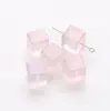 Cuentas cúbicas de cuarzo rutilado dorado natural, cuentas lisas de cristal dorado para pulseras y joyería DIY al por mayor