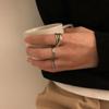 Conjunto de Anéis de Moda Minimalista para Mulheres 2022 Ajustável Design de Nicho Estilo Japonês Único Anel de Celebridade da Internet com Pérolas