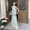 Novo Conjunto de Roupa Suave Estilo Chinês 2026 Verão Novo Elegante Renda Redutor de Idade Conjunto de Duas Peças: Colete e Saia