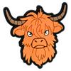 Cartoon Highland Cow Series Gota de Plástico PVC Sapatos de Borracha Macia Buraco Flor Sapato Fivela Sapatos de Jardim Buraco Telefone Móvel Caso DIY Acessórios