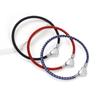 Pulsera de cuerda de alambre de 3 mm al por mayor en stock, pulsera con hebilla en forma de corazón Panjia, pulsera personalizada portátil de oro duro 3D, cuerda de mano