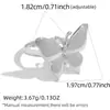 Anillos con un Toque de Lujo de Nicho, Empaque de Joyería Estilo Ins de Lujo Ligero, Joyería Fina para Mujer con Diseño de Mariposa Lisa, Venta al por Mayor Transfronteriza de Verano